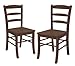 Winsome Wood - Ladder Back Dining Chair, Antique Walnut 94232