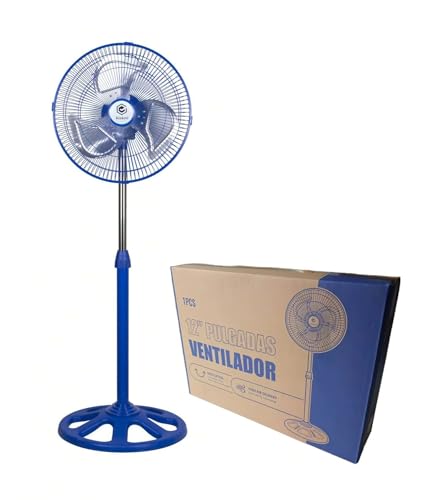 La Mejor Lista de Ventilador de Pedestal Walmart - 5 favoritos. 49 Ventilador de Pedestal Silencioso, Abanico Industrial de 3 Velocidades, Motor Oscilatorio de 65w, Ahorrador de Energia, Para Habitacion y Oficina, 98x36cm (Azul)