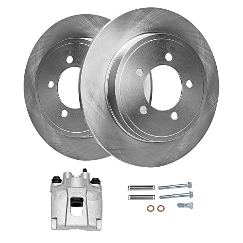 Image of Detroit Axle - REAR Brake Kit for 2002-10 Ford Explorer Mercury Mountaineer 07-10 Explorer Sport Trac Disc Brake Rotors 2007 2008 2009 2010 Replacement Brake Caliper : 11.85 inch inch Rotor