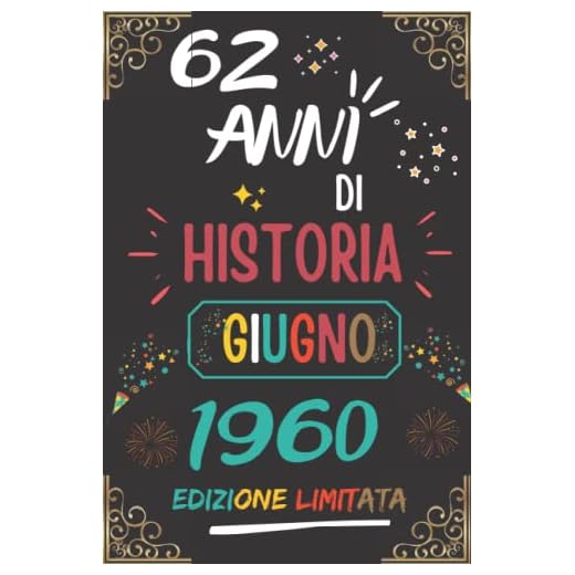 CUADERNO, 62 AÑOS DE HISTORIA JUNIO 1960 EDICIÓN LIMITADA: Regalo de 62 cumpleaños para mujeres y hombres, ideas de 62 cumpleaños... un cumpleaños... ... regalo de 62 cumpleaños para él/ella.