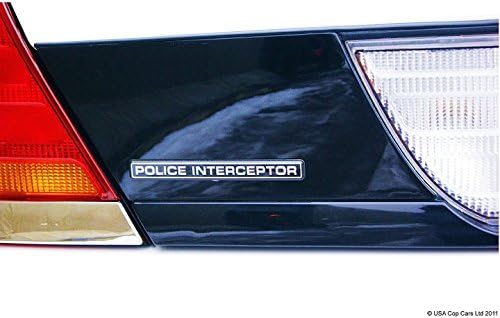 Miniatura 8 de Muzzys Juego de 2 emblemas para interceptor de policía, compatible con Ford Crown Vic Victoria CVPI P71 Universal Stick On Mustang Taurus Explorer
