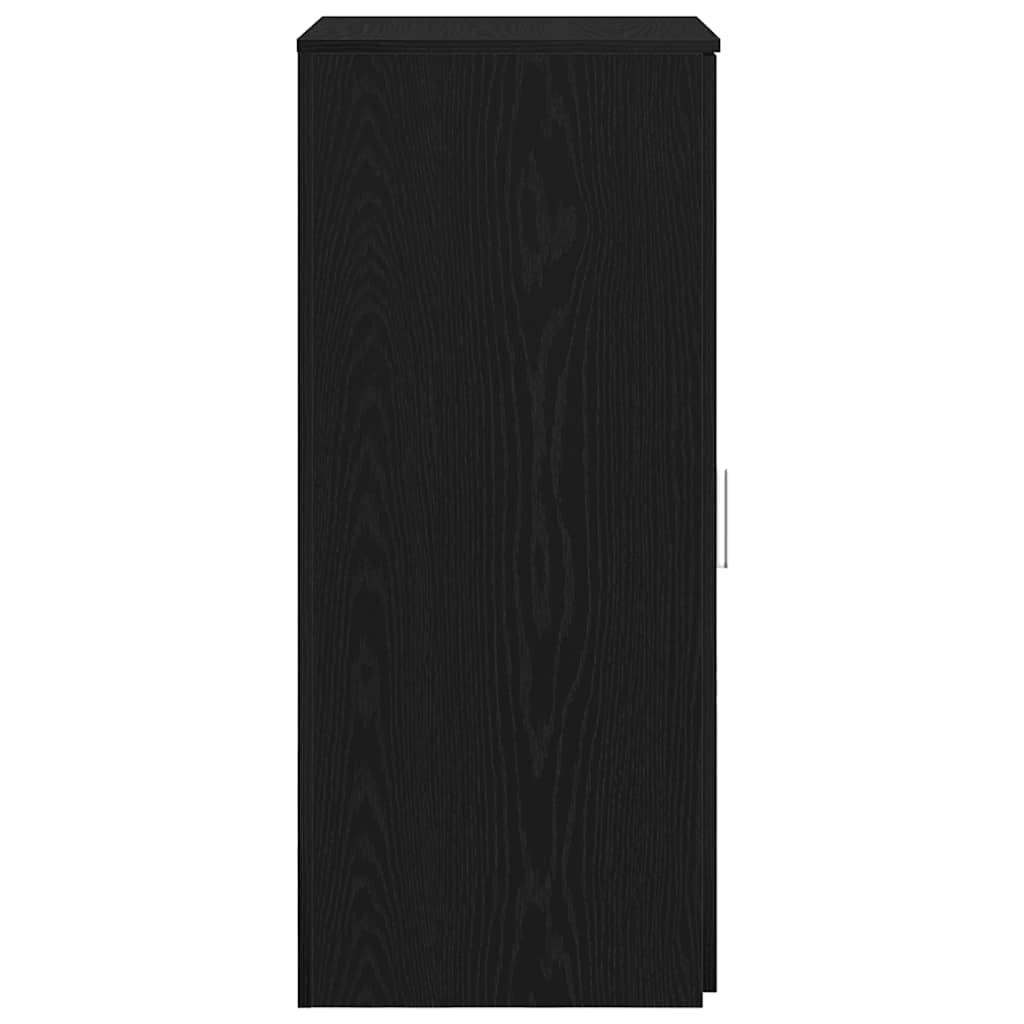vidaXL Mobiletto portaoggetti Nero 50x45x103,5 cm in Legno ingegnerizzato