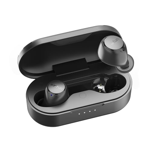 Image of EarFun Free 1S Wireless Earbuds, Bluetooth Earbuds with Deep Bass, 4 Mics for Clear Call, Customizable EQ App, IPX7 Waterproof in-Ear Headphones, 30H Playtime, Wireless Charging