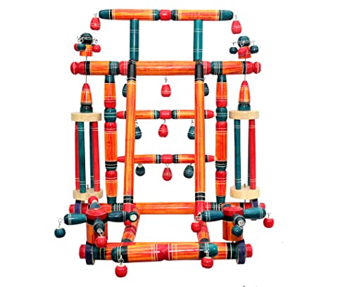 Image of Viraj Handcraft Wooden Toys Wooden Activity Walker Multicolor for Baby Top Variant