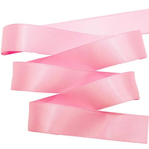 Image of Morex Ribbon 08816 /50-155 Double Face Satin Ribbon, 3 /8 inchx 50 Yd, Geranium Pink