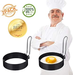 ARTISTORE Egg Ring, Round Egg Pancake Maker Mold, Stainless Steel Non Stick Metal