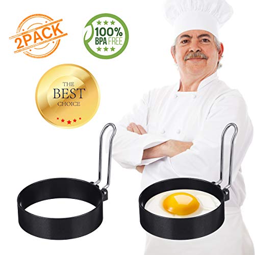 ARTISTORE Egg Ring, Round Egg Pancake Maker Mold, Stainless Steel Non Stick Metal