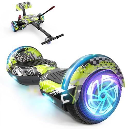 Image of SISIGAD Scooters for Kids Ages 7-12, with Built-in Bluetooth Speaker and 6.5 inch Colorful Lights Wheels, Safety Certified Self Balancing Scooter