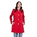 Michael Kors Women's Single Breasted Raincoat with Detachable Hood, Red, Small