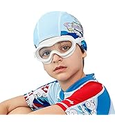 ITODA Badekappe Kinder Unisex Bademütze rutschfest Schwimmkappe Mädchen Jungen Schwimmmütze Ohren...