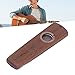 Wood Kazoo Flute, Wooden Musical Instrument for Guitar Ukulele Accompaniment, Harmonica Diaphragm Wind Instrument with Mouth Ring, Compact Portable Design for Travel and Outdoor (Walnut)
