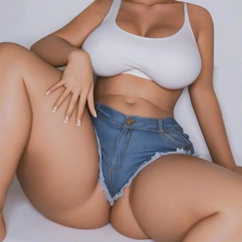 Full Size Sex Doll Full Body BBW Sex Dolls Lifelike Fat Female Torso Realistic Sex Toy for Men Life Size Sex Toys with Shaking Jelly Chest Love Doll TPE Built-in Metal Skeleton