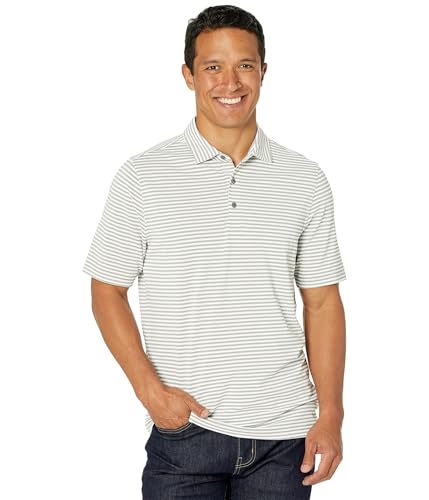 Image of Cutter & Buck Mens Short Sleeve Virtue Eco Pique Stripe Recycled Mens Big and Tall Polo