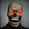 Skull Mask with Moving, Scary Halloween Mask Halloween Masks for Adults(Dark & red)