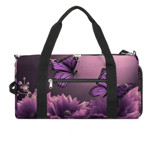 Sac de gym avec compartiments à motif papillon pour le studio de yoga