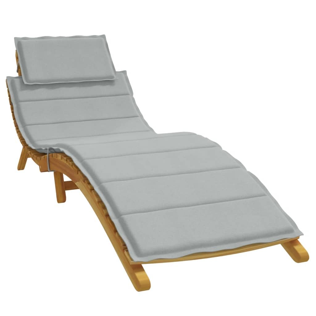 ZEYUAN Cojín para Tumbona Tela Gris Claro Melange 186x58x3 cm, Cojin Tumbona Exterior, Colchonetas para Tumbonas, Colchoneta Hamaca, Cojín De Silla De Hamaca, Colchón para Tumbona - 4002476