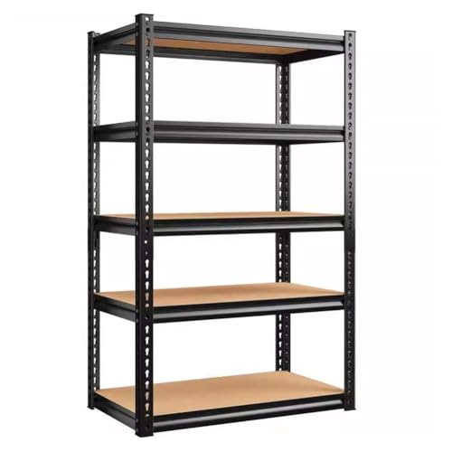 Estantes de almacenamiento de metal resistente, estantería ajustable de 5 niveles para garaje, cocina, almacén, despensa, armario