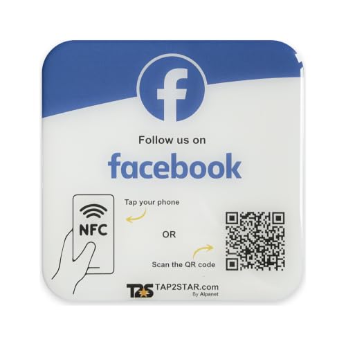 Plaque Facebook NFC & QR Code...
