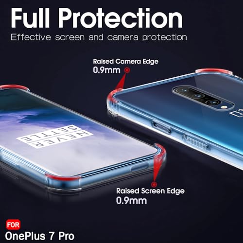Image of TheGiftKart Crystal Clear Back Cover Case for OnePlus 7 Pro | Shock Proof 360 Protection | Hard Clear Back Cover Case for OnePlus 7 Pro (PC & TPU, Transparent Bumper)