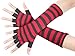 Nice Shades Ladies 16 Inch Fingerless Gloves (Many Colors Available) (Grey Red)