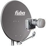 [page_title]-Fuba 4 Teilnehmer Sat Anlage DAL 804 A | Sat Komplettanlage mit Fuba DAL 800 A Alu Sat-Schüssel/Sat-Spiegel anthrazit + Fuba DEK 417 Quad LNB für 4 Receiver/Teilnehmer (HDTV-, 4K- und 3D-kompatibel)