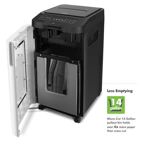 Image of Aurora Commercial Grade 400-Sheet Autofeed High Security Micro Cut Paper and CD /Credit Card Shredder / 240 Minutes Continuous Run Time Heavy Duty Shredder for Office /Security Level P-5