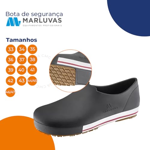 Sapato Segurança Eva Marluvas 103fclean Preto Impermeável (Preto, BR, Adulto, Numérico, 36)