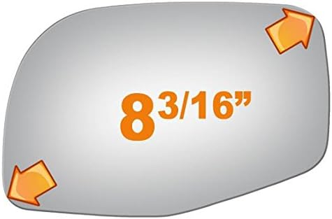 Burco 2290 Driver Side Replacement Mirror Glass for 2001-2005 MAZDA B2300, 1998-2001 B2500, 1998-2005 B3000, B4000