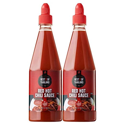 Best of Thailand Spicy Chili Sauce | 2 Bottles of 23.65oz Real Authentic Spicy Asian-Brewed Red Hot Thai Marinade, Dip & Glaze for Spring Rolls & Chicken Wings | No MSG Kosher for Passover