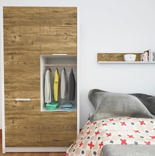 Image of CREON Wood Peel and Stick Wallpaper Decorative Self Adhesive Wood Grain Vinyl Contact Paperfor Walls Cabinets Furniture Countertop (Gold Brown Wood, 24X150 in)