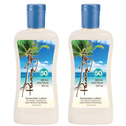 Panama Jack Sunscreen Suntan Lotion - SPF 50, Broad Spectrum UVA/UVB Protection, PABA, Paraben, Gluten & Cruelty Free, 6 FL OZ (Pack of 2)