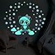Ambiance Sticker Phosphoreszierendes Wandtattoo für Kinder, fluoreszierend, Panda, auf Regenbogen – 85 x 80 cm