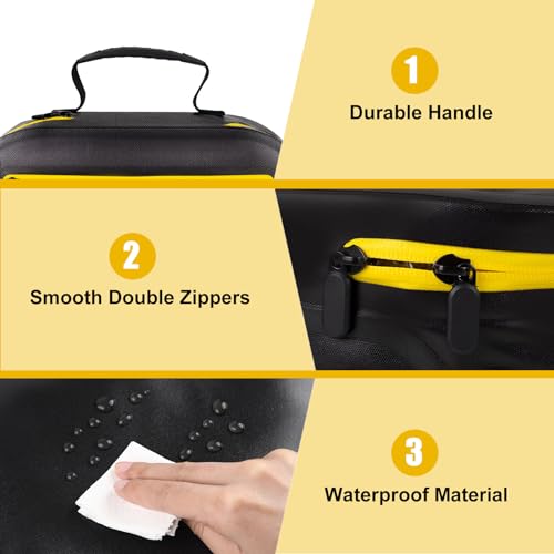 Image of Air Compressor Bag Case Compatible with DE-WALT 20V MAX Tire Inflator, Portable Inflator Case Cordless Tools Storage Holder Organizer with Pocket for Battery Pack and Charging Kit (Box Only)