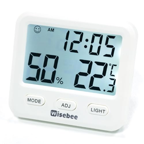 Wisebee Digital Indoor Hygrometer Thermometer, 2.9