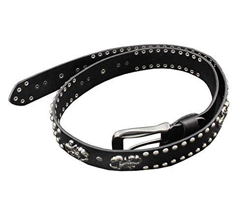 Heavy Metal Scorpion Studded Biker Hip Hop Genuine Leather Belt Mens Waistband (115cm)4