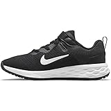 Nike Revolution 6 Kinder Sneaker, Black/White-Dk Smoke Grey, 32 EU
