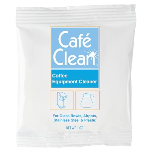 Stera Sheen Coffee Equipment Cleaner, All-Purpose Brewing Equipment, Espresso, Coffee Maker Cleaner, Café Clean Removes Oil, Stain Buildup, from Glass, Plastic & Stainless Steel - 1 Oz. (48 Count)