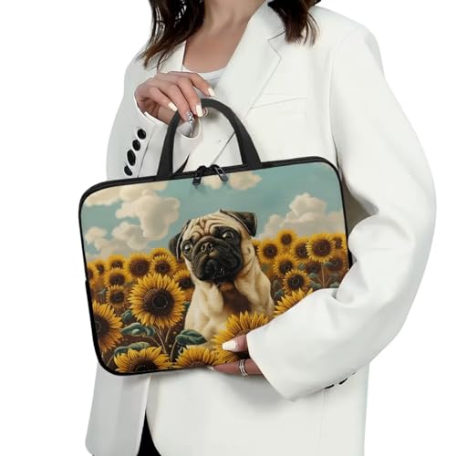 Funda para portátil ZIATUBLES 17 pulgadas con diseño floral miniatura 3