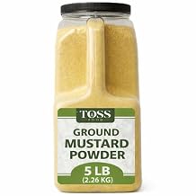 TOSS Ground Mustard Powder 5 LB Bulk Cooking Spice | Dry Yellow Mustard for Seasoning, Marinades, Sauces & Pickling