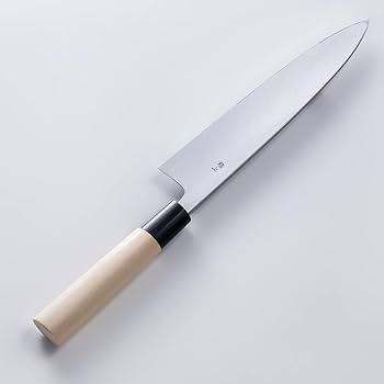 01250 包丁　鍔屋　出雲玉鋼　身卸　霞　鏡面仕上げ　鞘付　元箱付　未使用品 41fnSymCCVL._AC_UF350,