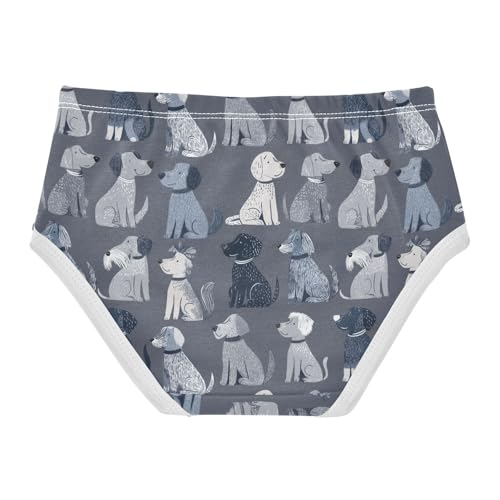 Girls Underwear Soft Cotton Doodle Dogs Kids Panties in Sizes 2/3t, 4t, 5t, 6 and 82