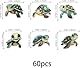 60 Stück Essbare Turtle Cupcake Toppers Schildkröte Kuchen Deko Meer Tiere Schildkröte Tortendeko für Meer Tiere Thema Baby Dusche Kinder Geburtstag Party Kuchen Dekorationen