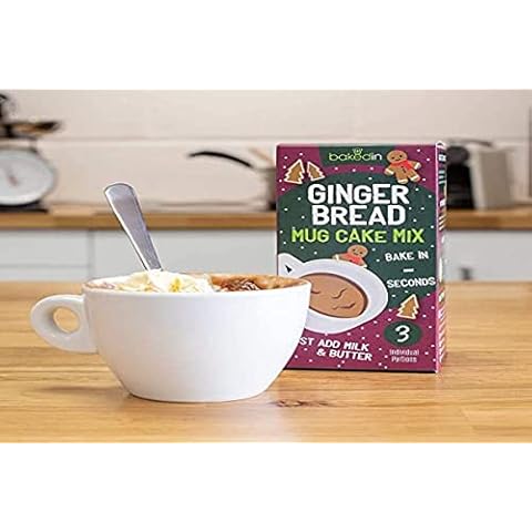 Bakedin 3 Pack Gingerbread Mug Cake Mix Cover