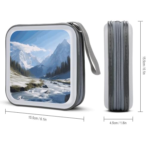 Étui à CD Saint-Valentin, pochette rigide 40 disques design de montagne - 2
