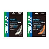 YONEX BG80 Power Badminton String Set of Two Choice of Color (White/Bright Orange)