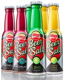Twang Flavored Beer Salt, Citrus Dressed Beer Pack, Mini Bottles (6 Count Variety) 2 Each: Lime, Lemon-Lime, Michelada