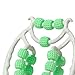 YIJU 20 Wheels Massage Roller with Massage Stick Flexible Travel Comfortable Handheld Roller for Back Wrist Shoulders Foot Calf, Green