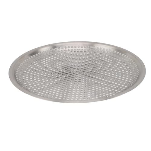 Stainless Steel Plate, Round Metal Dinner Plates Camping Dishes Round Salad Plates Reusable Camping Plates Camping Plates for BBQ, Silver(A)