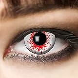 lentes de contacto rojos peru ✅ Esta es la lente de contacto en blanco para su maquillaje de Halloween y maquillaje de zombies