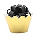 KPOSIYA Set of 100 Artistic Bake Cake Cups Filigree Little Vine Lace Laser Cut Cupcake Wrapper Liner Baking Cup Muffin CaseTrays for Wedding Birthday Party Decoration-Best Kitchen Gift（Gold）